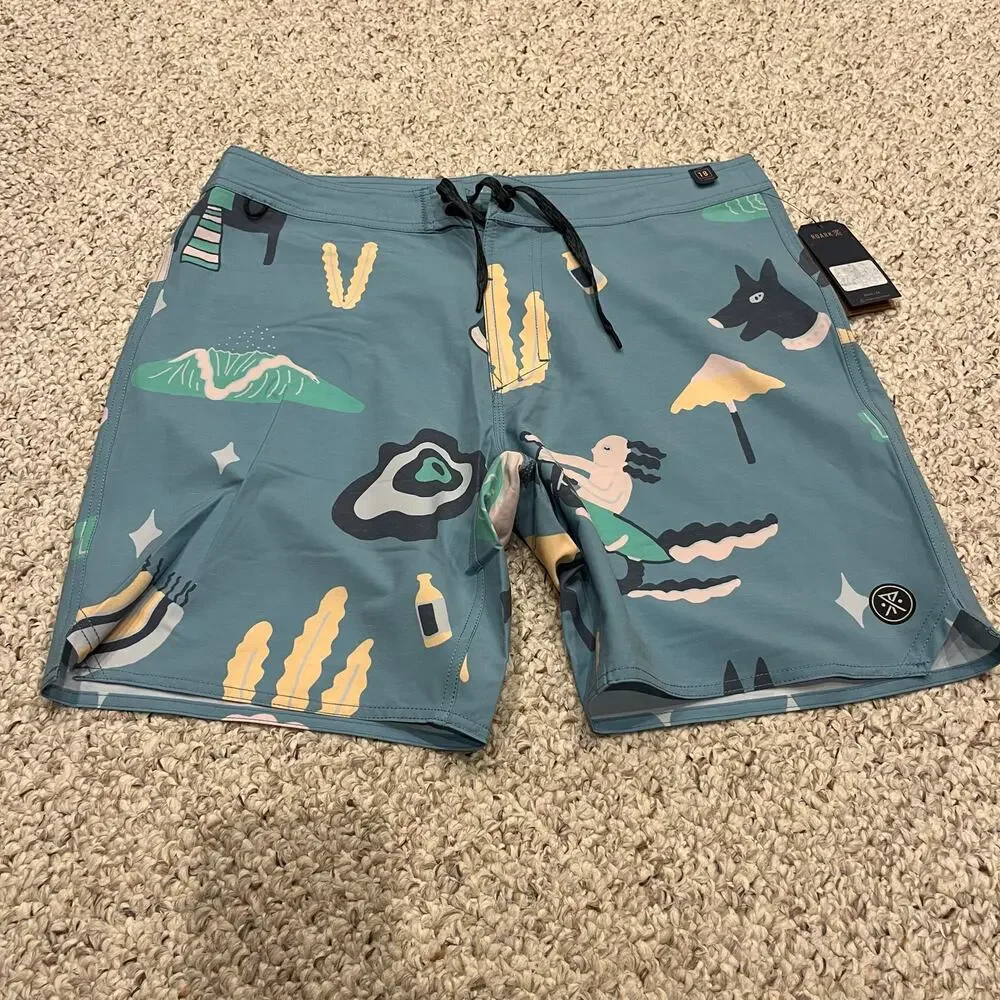 NWT Roark Agave Blue Passage 18